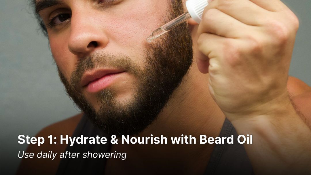 Beard oil application