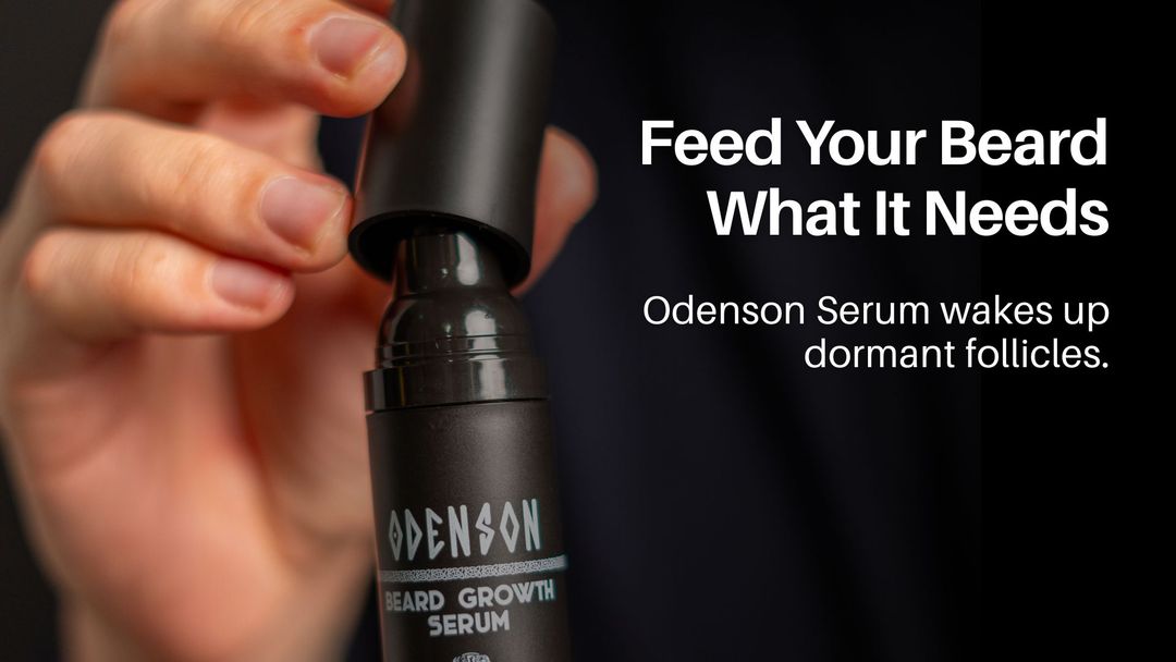 Applying Odenson Beard Growth Serum